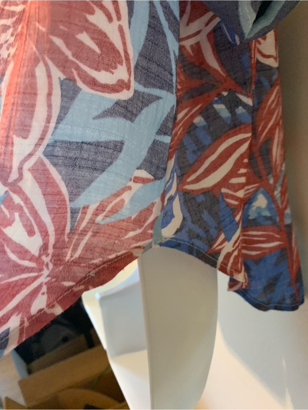 Ruby Rd. Red & Blue Floral Button-Up Blouse - Picture 8 of 8